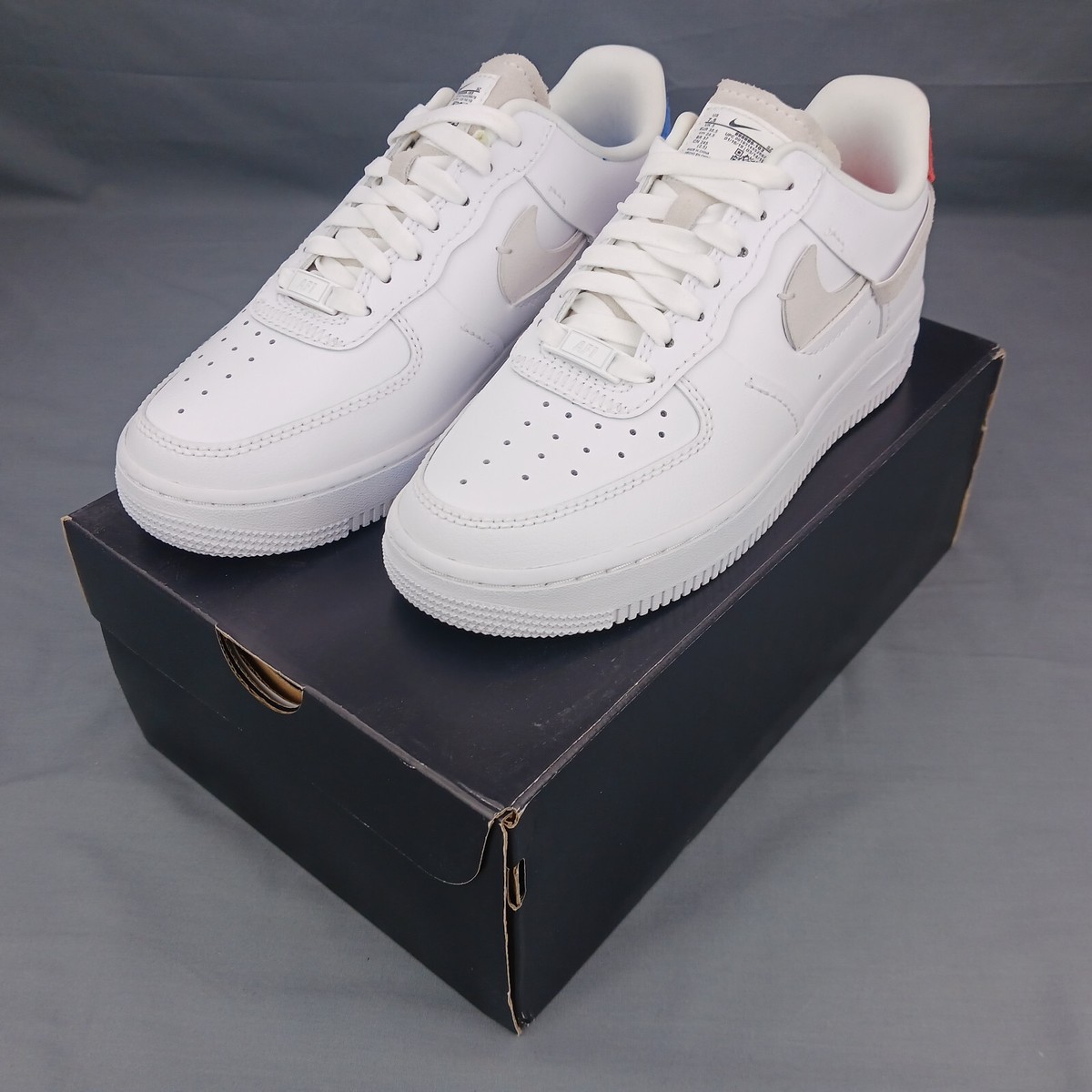 Nike Air Force 1 07 Low Inside Out White Blue Red 898889 103 Wins
