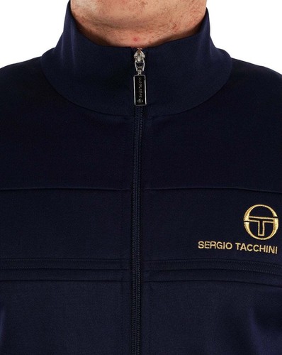 Sergio Tacchini Masters Track Top Navy Gold - Picture 2 of 3