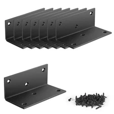 8 PCS Iron 4 Inch L Right Angle Bracket with Screws 4" x 2" x 2" Metal Joint ...