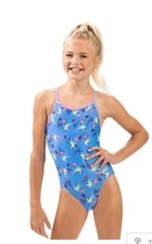 DOLFIN GIRLS UGLIES  ONE PIECE SWIMSUIT Stargazer Blue  Sz-12 NWtT