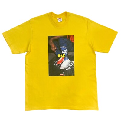 SUPREME IRAK CAST TEE/ YELLOW/ SIZE L/ FW22 WEEK 5