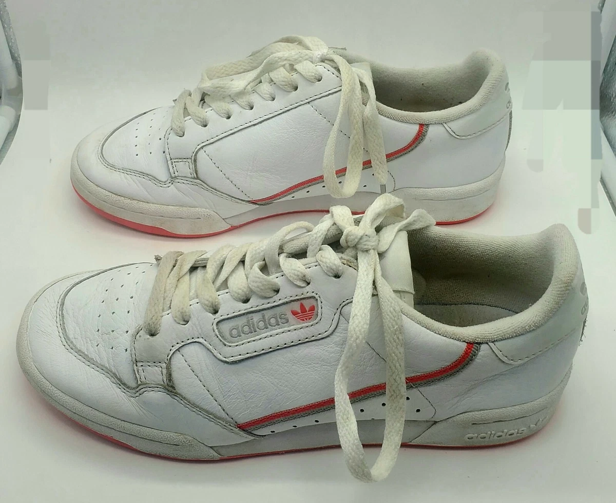 Adidas Continental Women 789002 Sneakers Shoes US 6.5 White Pink