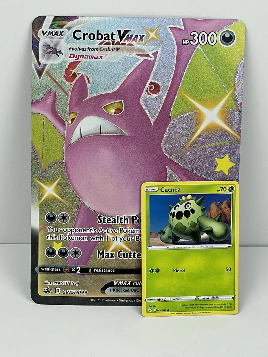 Carta Gigante Pokemon Crobat VMAX Shiny Português Card Original Copag Promo  SWSH099 Pronta Entrega - Escorrega o Preço