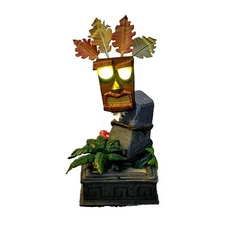 First 4 Figures Crash Bandicoot Mini GOLDEN Aku Aku SIGNATURE Companion Statue