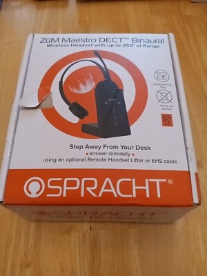 Spracht ZuM Maestro DECT Binaural Over The Head Headset Black HS2019