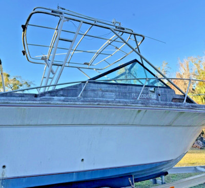 1994 Baha Cruiser 28ft Top Frame Aluminum Cover Boat Yacht Bimini No canvas