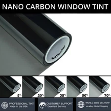 Eco-Nano Carbon Window Tint Roll 40" x 100' Select from  5% 20% 35% 50% 70% VLTs