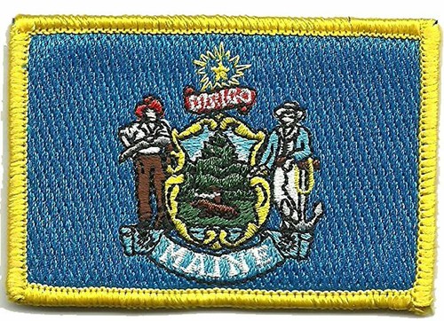Hook Fastener Compatible Patch State Of Maine FULL COLOR 3x2" - 第 1/1 張圖片