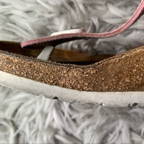 Birkenstock Gizeh Birko-Flor metallic pink sandal women’s shoe size 37 US 6 6.5 - Picture 12 of 13
