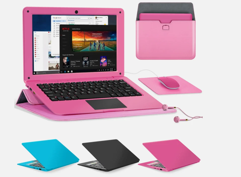 Windows 10 Laptop 10.1"Celeron R Computer Mini Netbook WiFi Webcam (Black) - Image 2 of 4