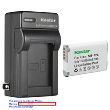 Kastar Battery AC Wall Charger for Canon NB-12L CB2LG Canon VIXIA mini X Camera