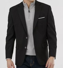 295 Michael Kors Men's Black Modern-Fit Stretch Blazer Coat Suit Jacket 46L
