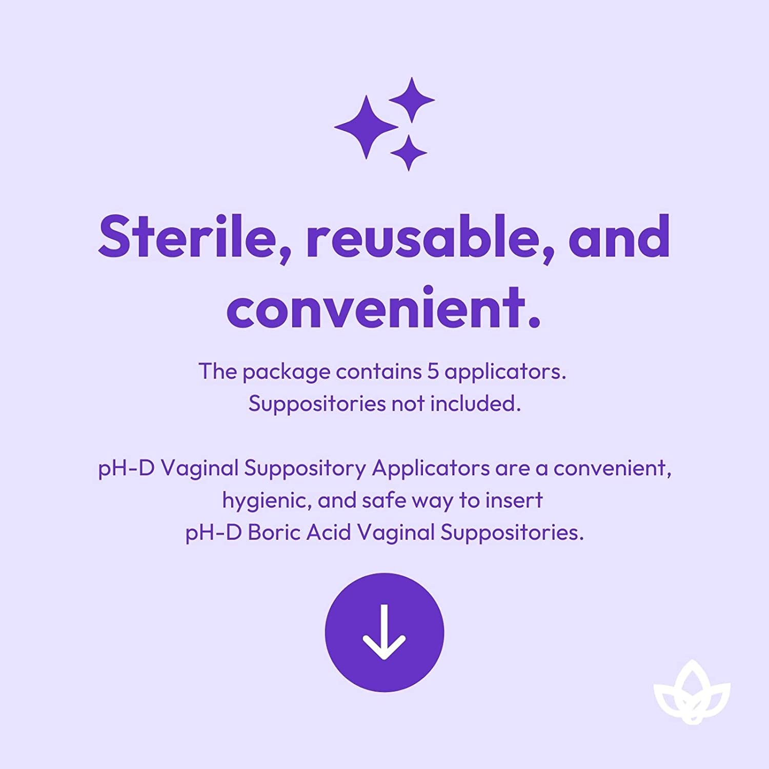 Ph-D Feminine Health Support Vaginal Suppository Applicators, Ideal for  Boric Ac | eBay