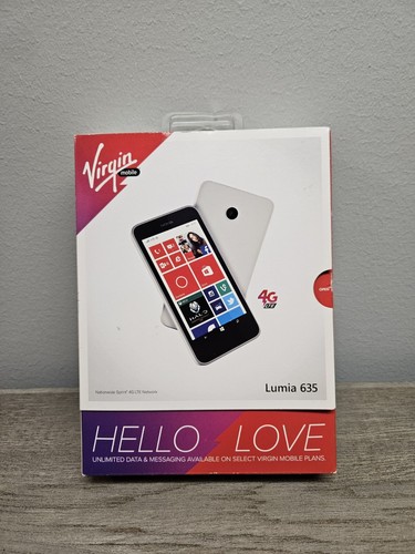 Neu Nokia Lumia 635 Virgin Mobile 4G LTE Smartphone - weiß, 8GB - schneller Versand!