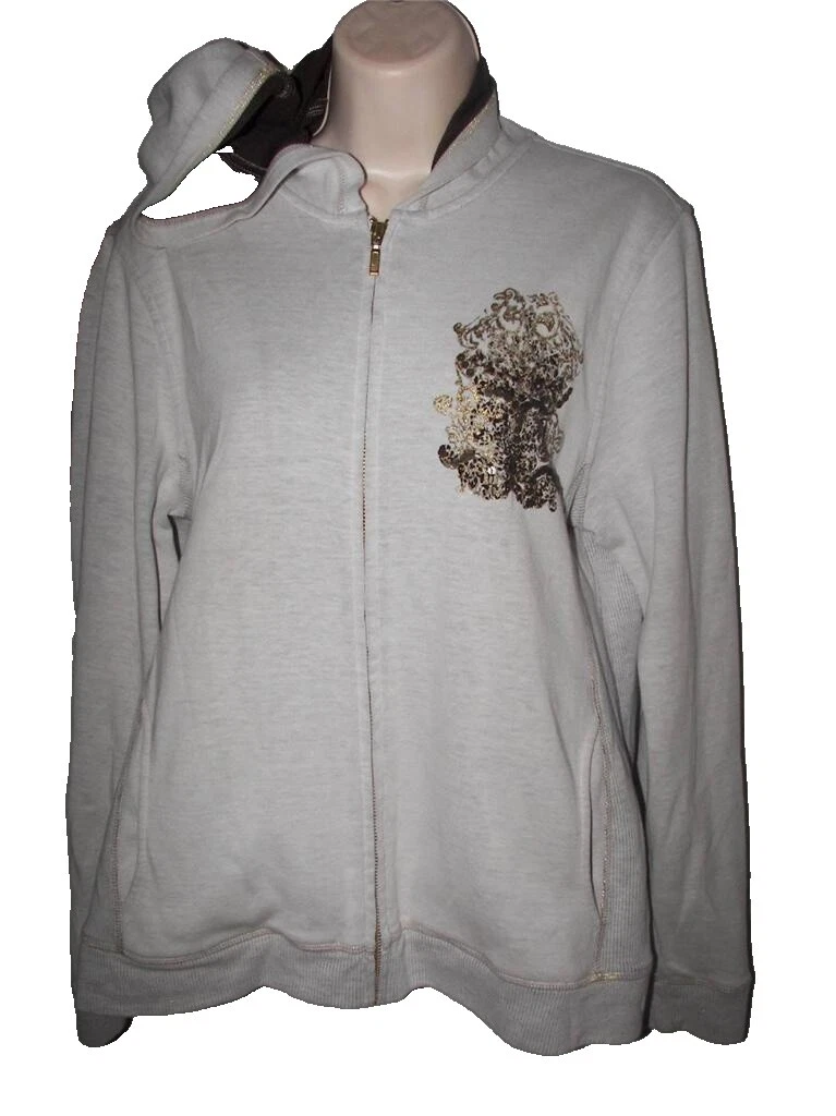 Chico's Geometric Cotton Blend Hoodies & Sweatshirts for Women