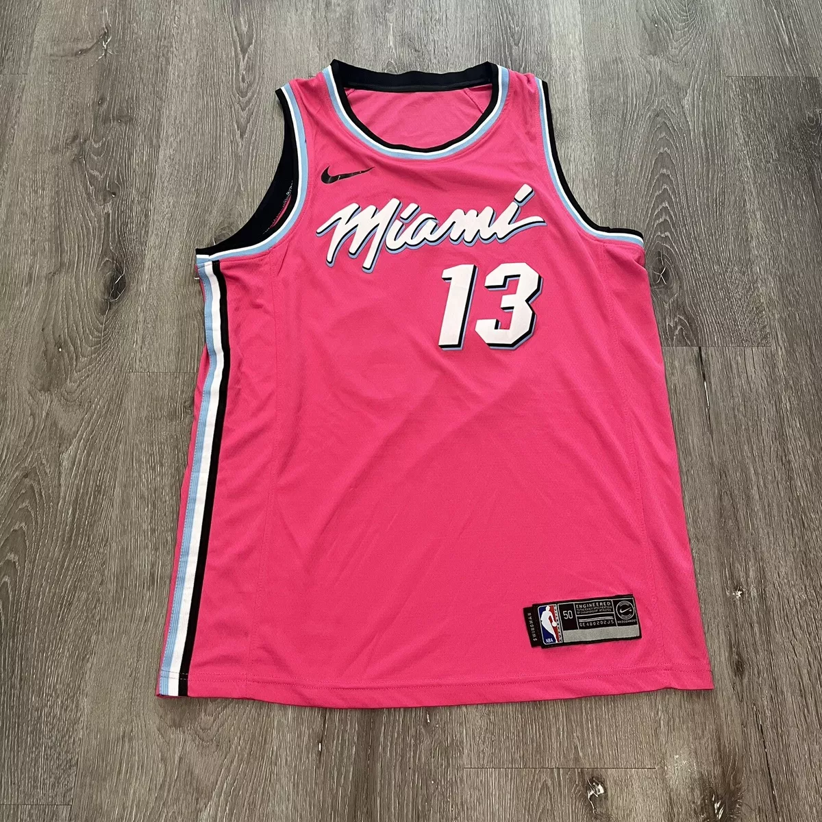 Bam Ado Miami Heat NBA Nike Swingman City Pink Jersey Size Men's 50