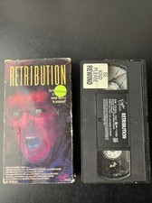 Retribution VHS 1987 Dennis Lipscomb Horror RARE cult Needs Cleaning