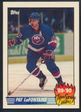 1990-91 Topps Team Scoring Leaders #10 New York Islanders Pat LaFontaine
