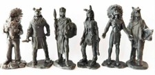 3D Rubber plastic printed Indians set 2 1:32