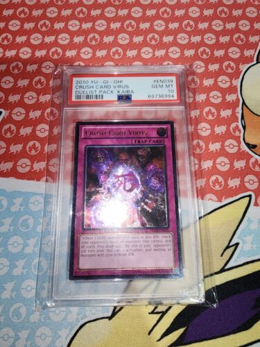 YuGiOh PSA 10 Gem Mint Crush Card Virus Ultimate Rare DPKB-EN039 2010 Reprint