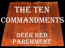 TORAH SCROLL BIBLE VELLUM MANUSCRIPT 250+ YRS OLD YEMEN "The Ten Commandments"