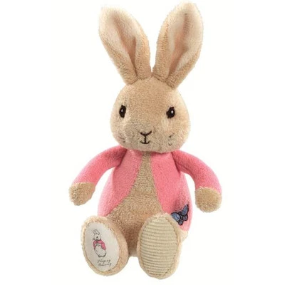 RAINBOW DESIGNS Flopsy Bunny Peter Rabbit Soft Bean Plush Rattle Beatrix Potter Gift New Baby
