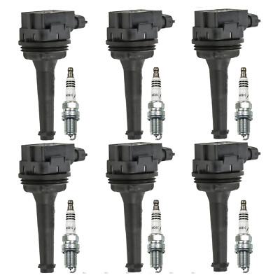 Bosch 6 Ignition Coil NGK 6 Iridium IX Spark Plug Kit For Volvo S80 XC90 L6