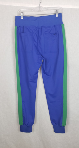 Le Tigre Jogger Sweatpants M Blue Green White Drawstring Front Logo Outdoor NWT - Picture 2 of 7