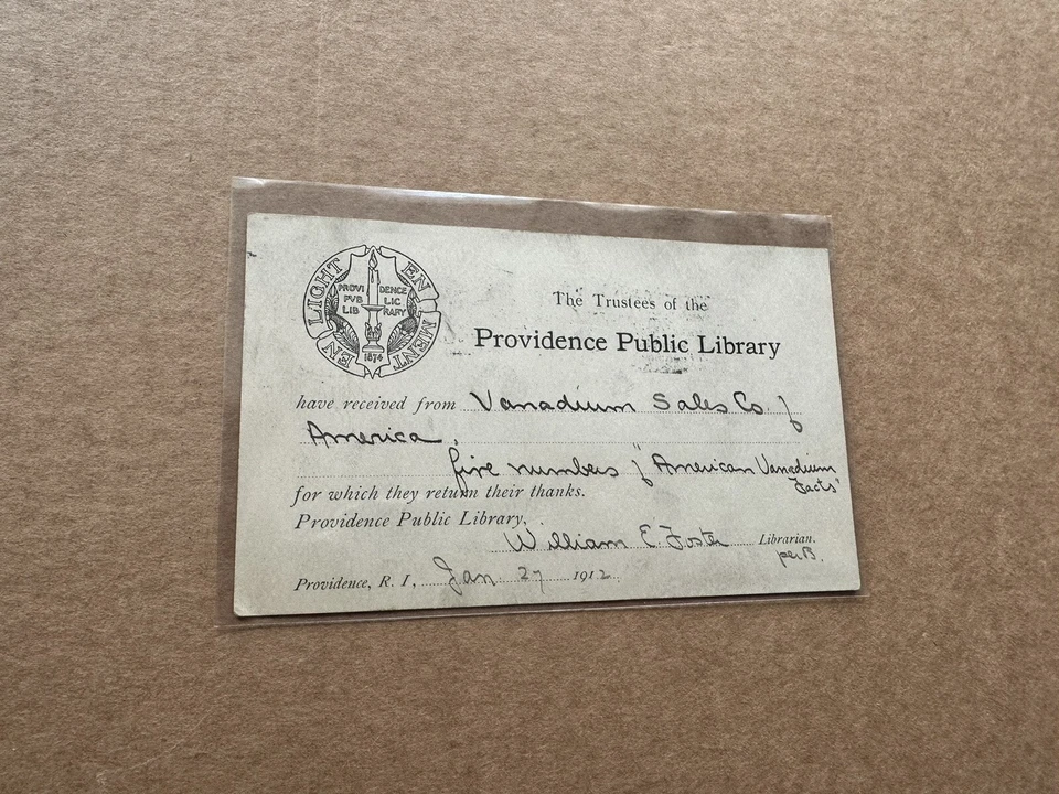 US 1912 Library Postal Card (L01) +UX22 +Providence Public Library +General Chop - Image 2 of 2