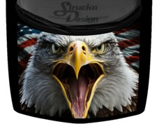 Yelling American Eagle Truck Hood Wrap Vinyl Car Graphic Decal 58