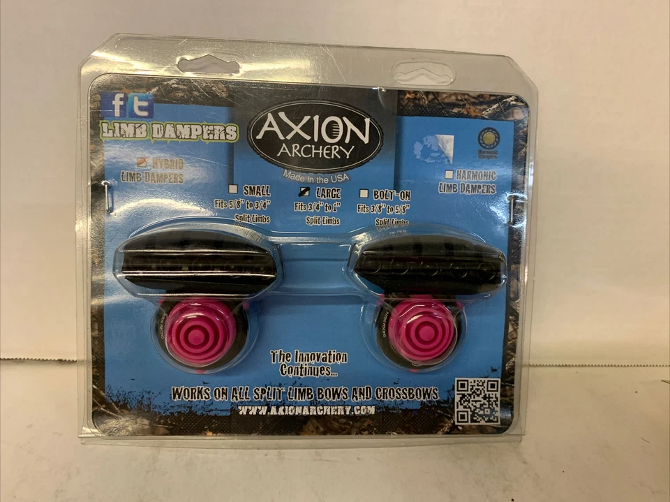 NEW Axion Archery Hybrid Limb Dampers Large Pink - Image 1 of 3