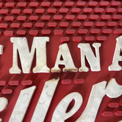 Vintage Rubber Miller "Buy That Man A Miller" Bar Mat - Picture 3 of 3