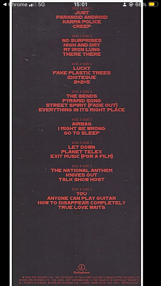 Radiohead , The Best Of  ( Box Set Edizione Limitata_4_LP ) - Image 2 of 3