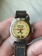 Vintage 1950s HOPALONG CASSIDY Engraved Caseback Wristwatch - Repair