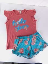 Pajama Set Womens Size Multicolor Hello Sleep Floral Ruffle Shorts