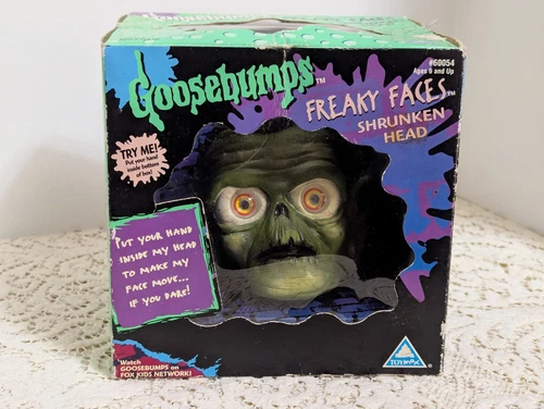 Goosebumps Freaky Faces Shrunken Head 1996 Puppet New In Box Toymax 1996