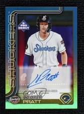 2025 Topps Pro Debut Aqua Foil Auto 70/75 Cooper Pratt #PD-5 Auto sc8