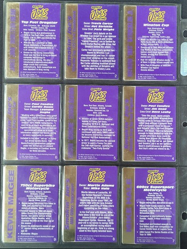 1994 Action Packed "Smokin' Joe's Racing" Complete 13 Racing Card Set - Picture 2 of 4