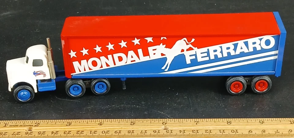 Winross Presidential Series 1984 Democrat Candidates Mondale/Ferraro  Semi Truck - Image 2 of 4