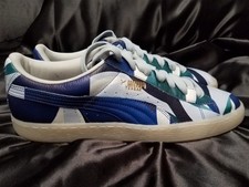 Zapatillas deportivas PUMA Basket zapatos x Careaux parte superior baja gráfico azul crepúsculo halógeno nuevas con etiquetas