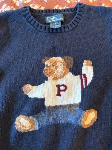Polo Ralph Lauren Youth Bear Knit Sweater Sz 5 - Picture 2 of 3