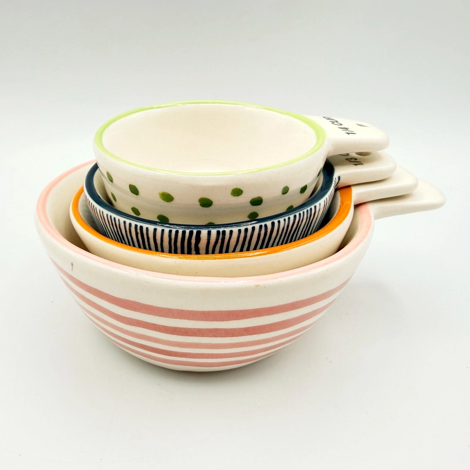 Rae Dunn Boutique Measuring Cups Unique Patterns New Open Box