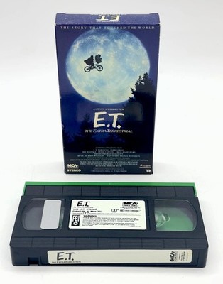Vintage 1988 E.T. Extra Terrestrial VHS Tape Green Flap MCA Universal FREE S&H