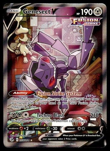2021 Sword & Shield - Fusion Strike Genesect V Basic/Rare Ultra #255/264