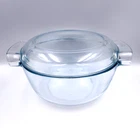 PYREX France 457 Blue Tint Round Casserole Dish With Lid 3 Qt Vintage EXCELLENT