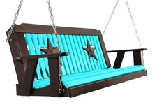 Amish Made 5 FT Starback Porch Swing, HDPE Poly Lumber, Made in USA
