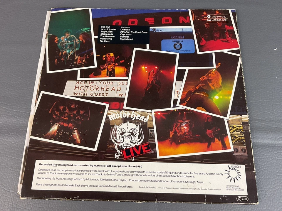 MOTORHEAD No Sleep Til Hammersmith 1981 ВИНИЛОВАЯ ПЛАСТИНКА Полиграммма СТЕРЛИНГОВЫЙ ЛЕММИ с Внутренним - Изображение 2 из 4