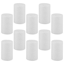 20pcs Christmas Crafts Foam Cylinders: 5x3cm White Foam Tubes - Diy Rods For
