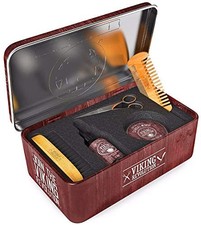 Ultimate Beard Care Kit - 5 Pcs Sandalwood Grooming Set with Metal Box