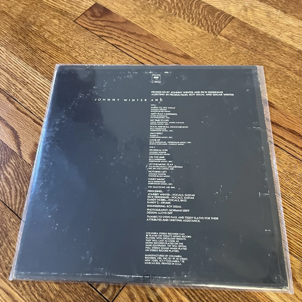 Johnny Winter And (self-titled debut) Vinyl LP Columbia Records C 30221 1970 Foto 2 de 4